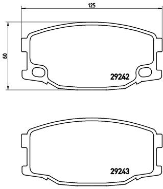 Brake Pad Set, disc brake - P 54 035 BREMBO