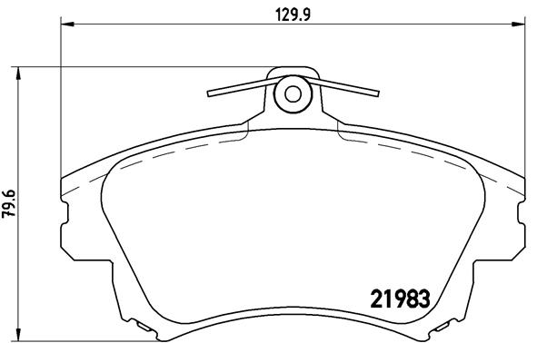 Brake Pad Set, disc brake - P 54 036 BREMBO