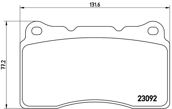 stabdžių trinkelių rinkinys, diskinis stabdys - P 54 040 BREMBO