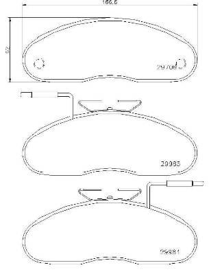 Kit pastiglie freno, Freno a disco - P 56 019 BREMBO