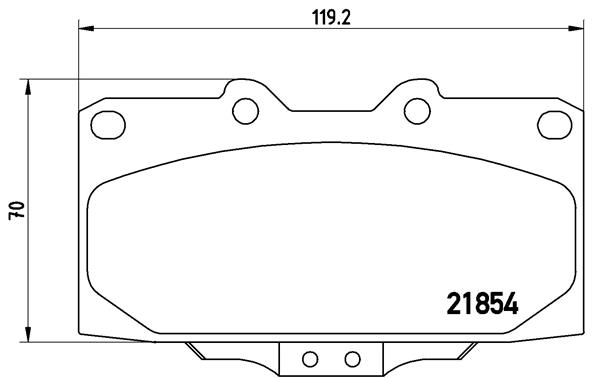 Brake Pad Set, disc brake - P 56 034 BREMBO