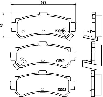 Brake Pad Set, disc brake - P 56 035 BREMBO