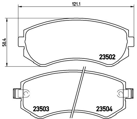 Brake Pad Set, disc brake - P 56 039 BREMBO