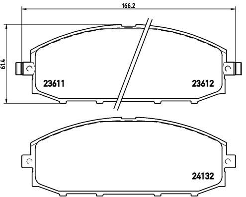 Brake Pad Set, disc brake - P 56 041 BREMBO