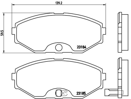 Комплект тормозных колодок, дисковый тормоз - P 56 045 BREMBO