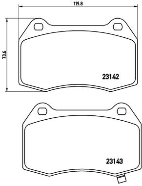 Комплект тормозных колодок, дисковый тормоз - P 56 047 BREMBO