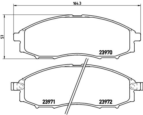 Комплект тормозных колодок, дисковый тормоз - P 56 049 BREMBO
