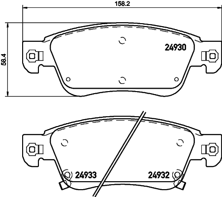 stabdžių trinkelių rinkinys, diskinis stabdys - P 56 080 BREMBO