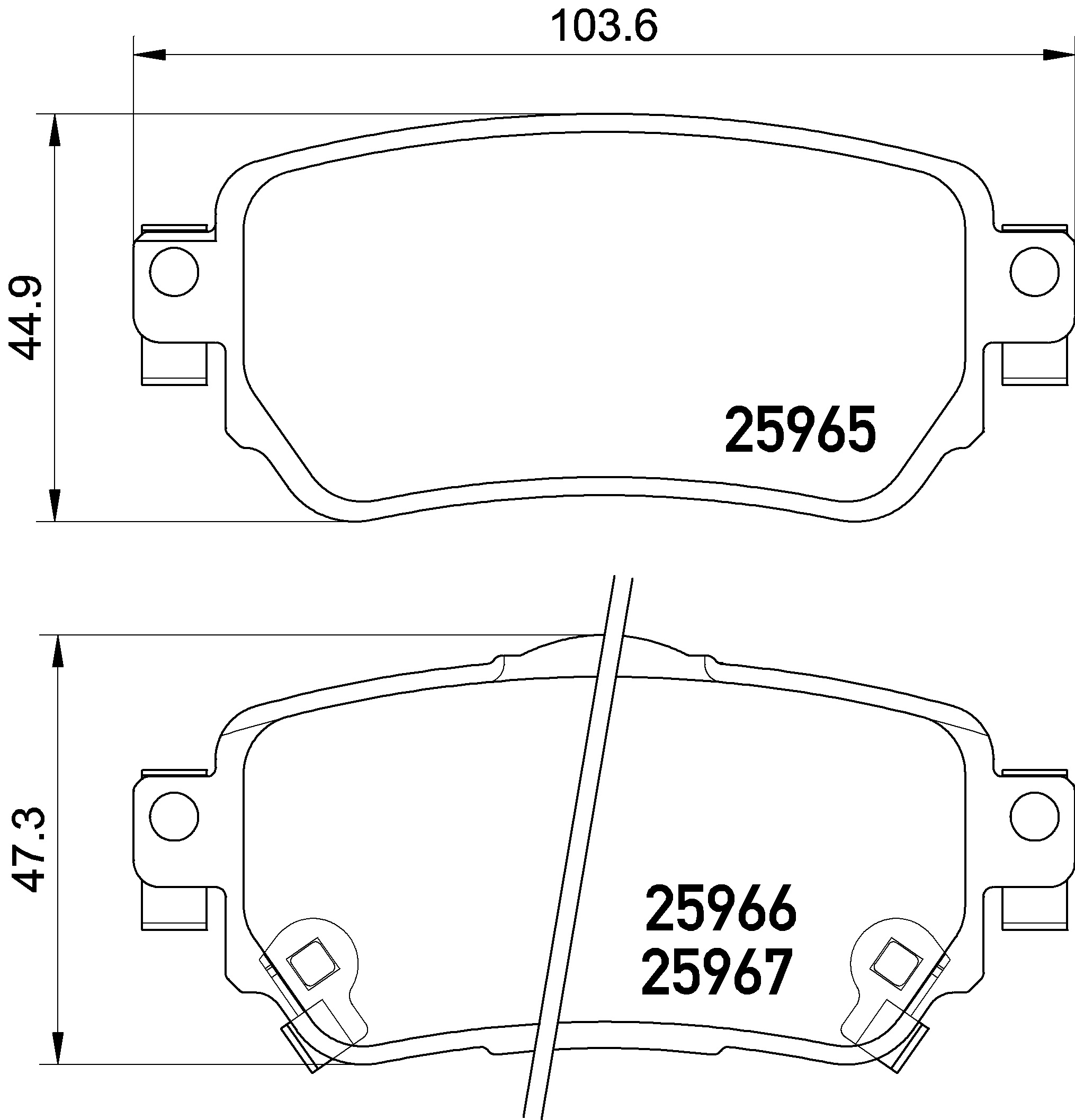 Brake Pad Set, disc brake - P 56 098E BREMBO