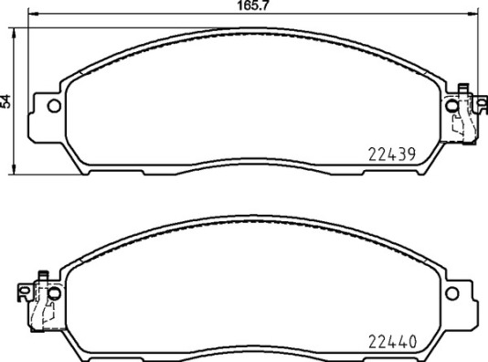 stabdžių trinkelių rinkinys, diskinis stabdys - P 56 120 BREMBO