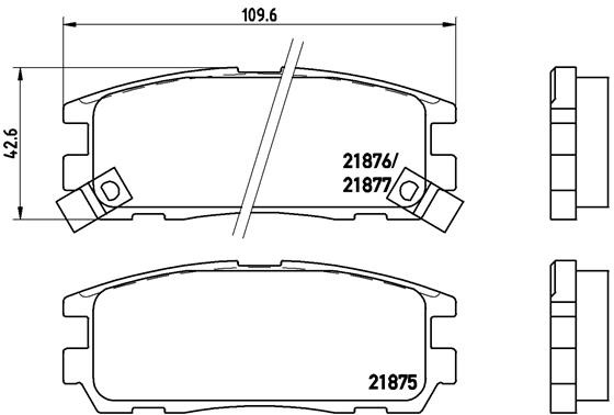 Brake Pad Set, disc brake - P 59 021 BREMBO