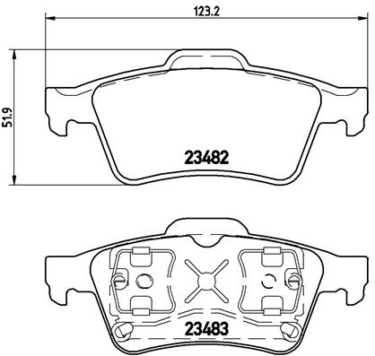 Kit pastiglie freno, Freno a disco - P 59 044 BREMBO