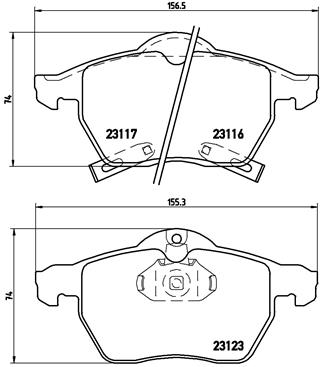 Brake Pad Set, disc brake - P 59 048 BREMBO