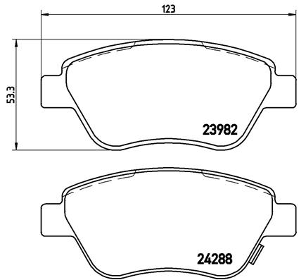 Brake Pad Set, disc brake - P 59 051 BREMBO