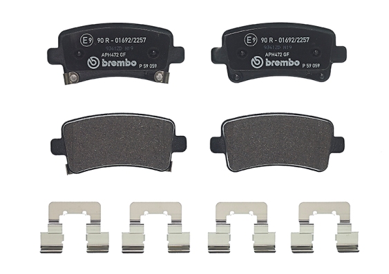 Комплект тормозных колодок, дисковый тормоз - P 59 059 BREMBO