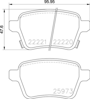 Brake Pad Set, disc brake - P 59 086 BREMBO