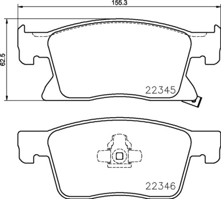 Brake Pad Set, disc brake - P 59 091 BREMBO
