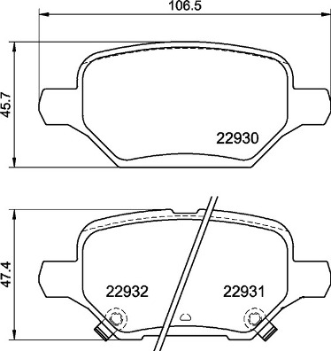 Комплект тормозных колодок, дисковый тормоз - P 59 099 BREMBO
