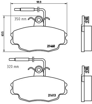 Kit pastiglie freno, Freno a disco - P 61 043 BREMBO