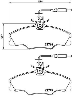 Brake Pad Set, disc brake - P 61 056 BREMBO