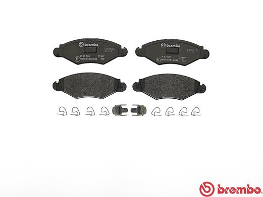 Brake Pad Set, disc brake - P 61 063 BREMBO