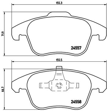 Brake Pad Set, disc brake - P 61 086 BREMBO