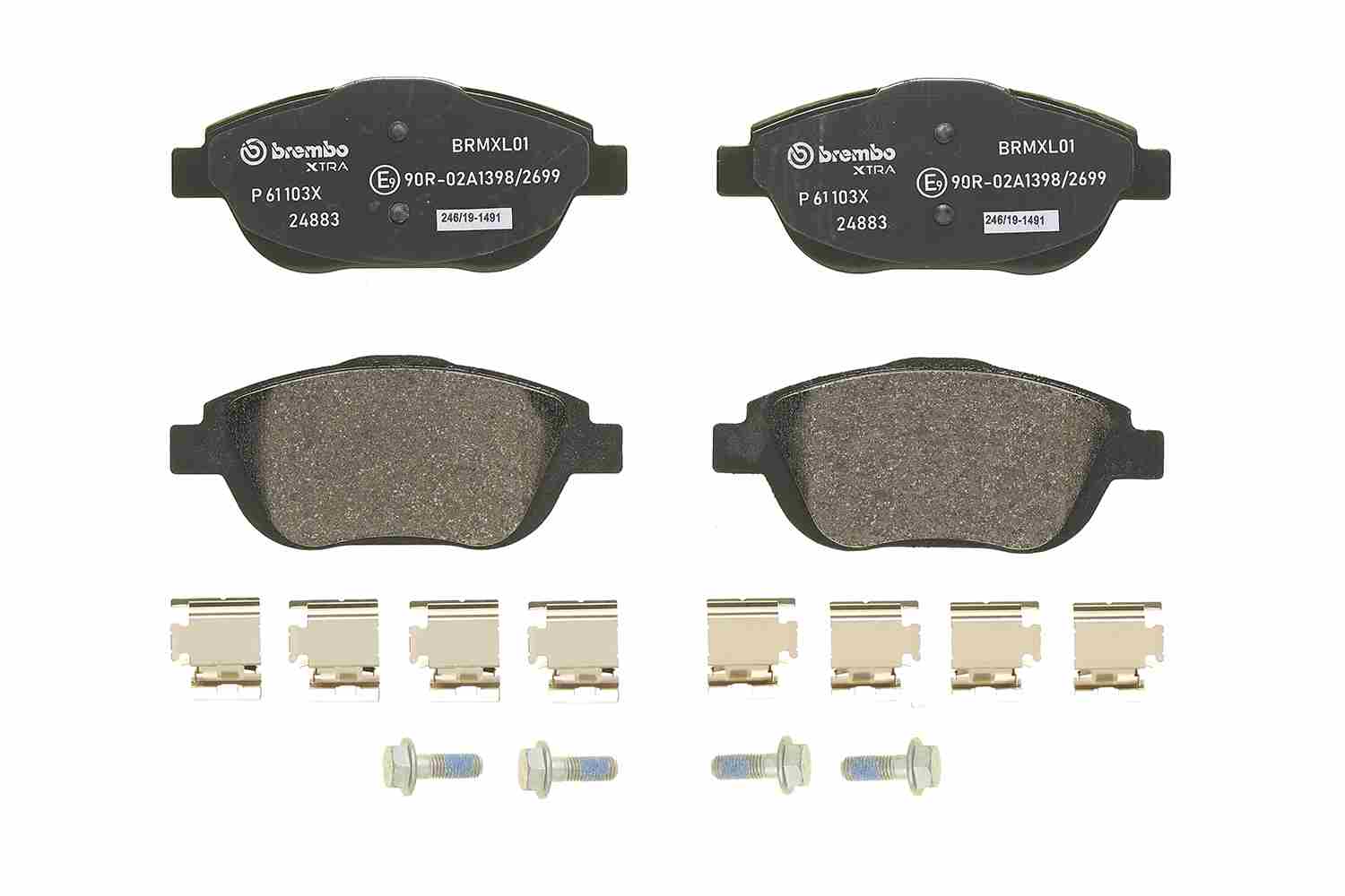 Brake Pad Set, disc brake - P 61 103X BREMBO