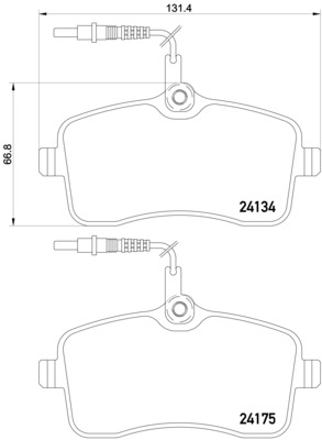 Brake Pad Set, disc brake - P 61 109 BREMBO