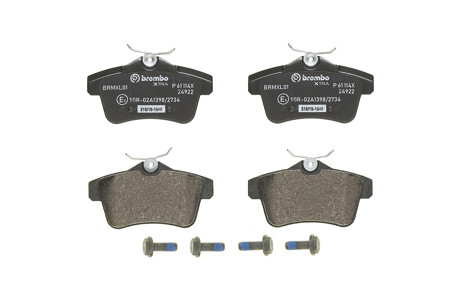 Brake Pad Set, disc brake - P 61 114X BREMBO