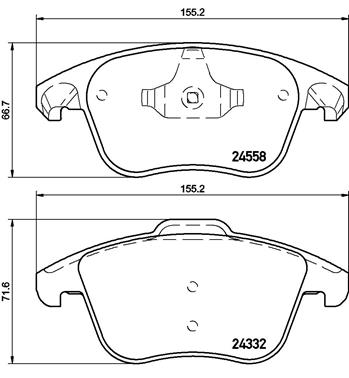 Brake Pad Set, disc brake - P 61 117 BREMBO