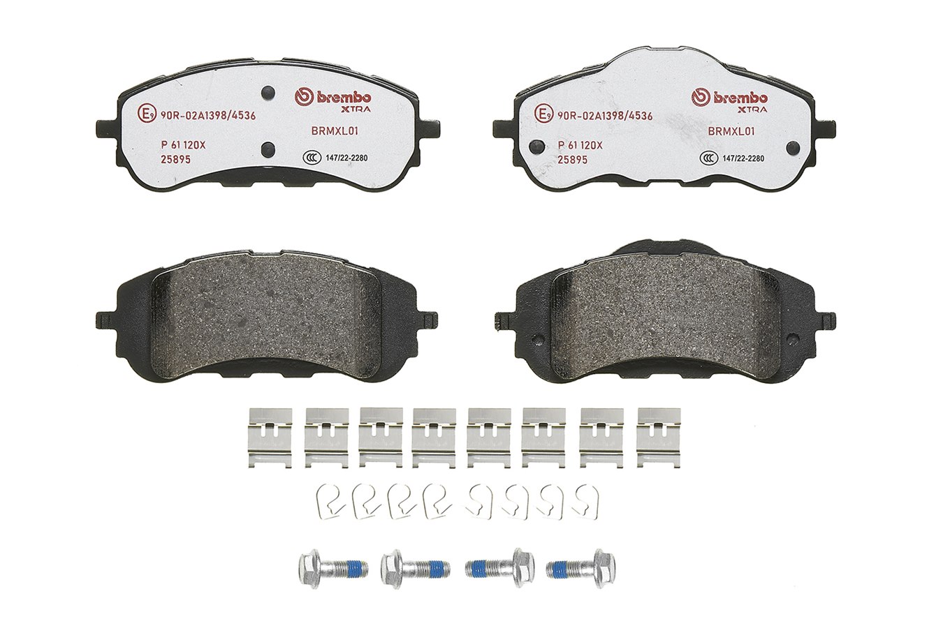 Brake Pad Set, disc brake - P 61 120X BREMBO
