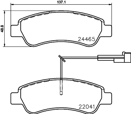 Brake Pad Set, disc brake - P 61 125 BREMBO