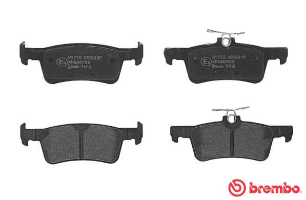 Kit pastiglie freno, Freno a disco - P 61 126 BREMBO