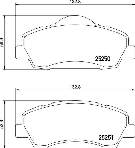 Brake Pad Set, disc brake - P 61 138 BREMBO