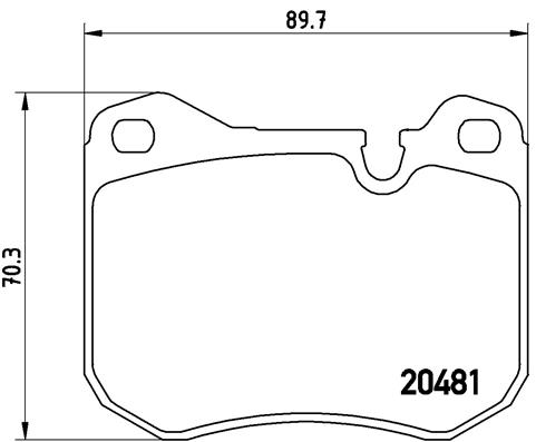 Brake Pad Set, disc brake - P 65 002 BREMBO