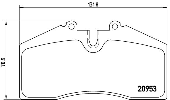 stabdžių trinkelių rinkinys, diskinis stabdys - P 65 005 BREMBO
