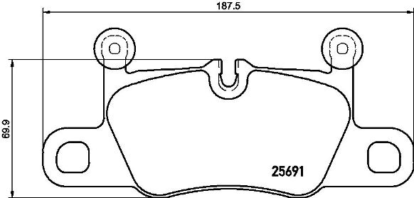 Brake Pad Set, disc brake - P 65 031 BREMBO