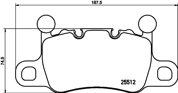 Brake Pad Set, disc brake - P 65 038 BREMBO