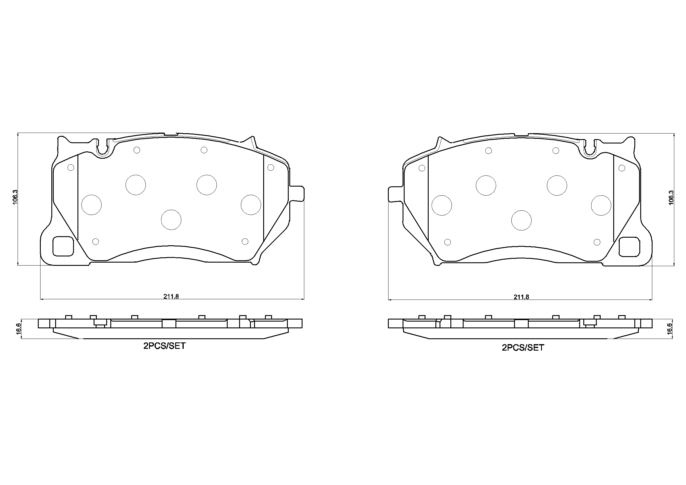 Kit pastiglie freno, Freno a disco - P 65 057 BREMBO