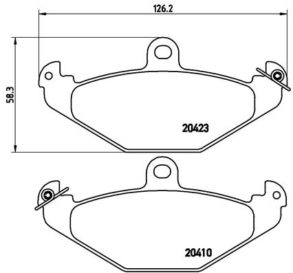 Комплект тормозных колодок, дисковый тормоз - P 68 017 BREMBO