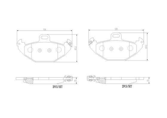 Brake Pad Set, disc brake - P 68 021 BREMBO