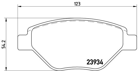 Brake Pad Set, disc brake - P 68 031 BREMBO