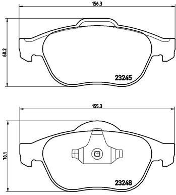 Brake Pad Set, disc brake - P 68 032 BREMBO