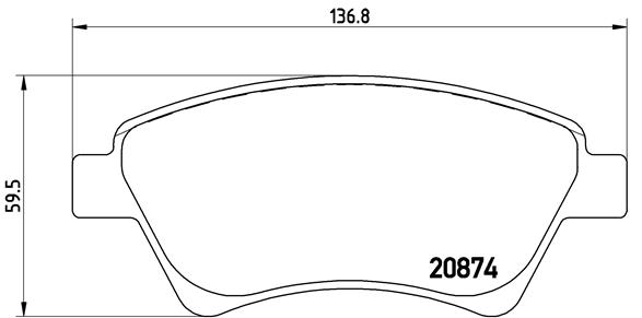 Kit pastiglie freno, Freno a disco - P 68 034 BREMBO