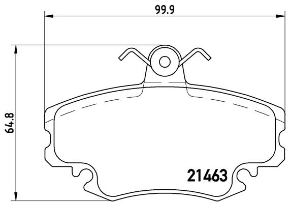 Brake Pad Set, disc brake - P 68 038 BREMBO