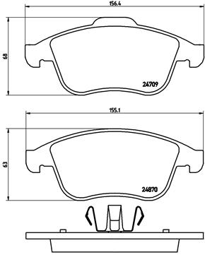 Brake Pad Set, disc brake - P 68 045 BREMBO