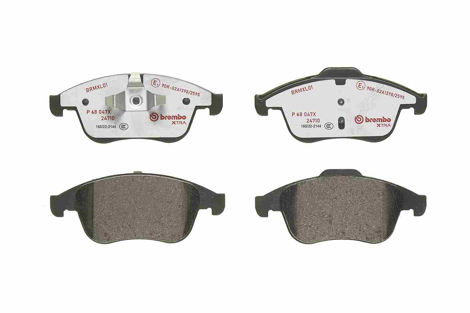 stabdžių trinkelių rinkinys, diskinis stabdys - P 68 047X BREMBO
