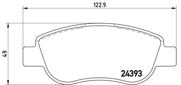 Brake Pad Set, disc brake - P 68 049 BREMBO