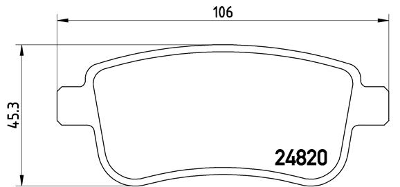 Комплект тормозных колодок, дисковый тормоз - P 68 054 BREMBO