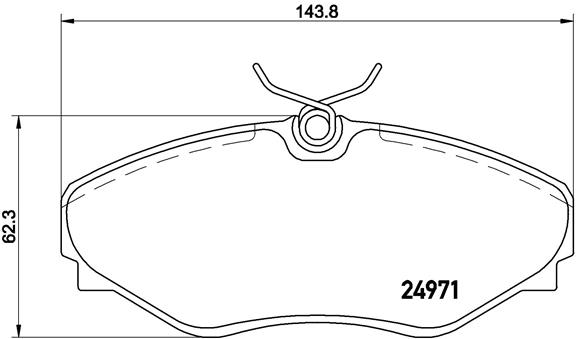 stabdžių trinkelių rinkinys, diskinis stabdys - P 68 055 BREMBO